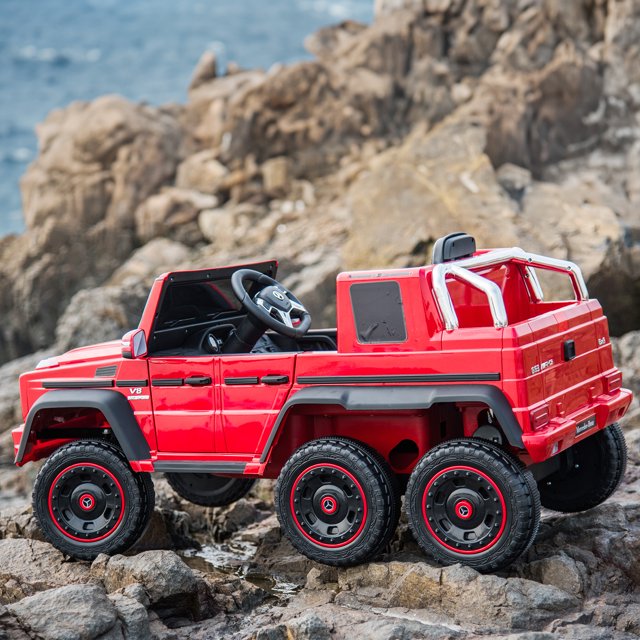 WUBEN 24V Electric Ride on Car for Kids Licensed Mercedes Benz Battery Powered Truck Car for Child with Remote Control 3 Speed