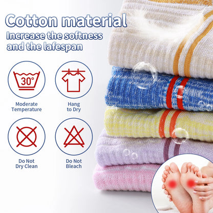 YOMYM 6 Pairs Ankle Running Hiking Socks Compression Thick Cushion Socks for Women