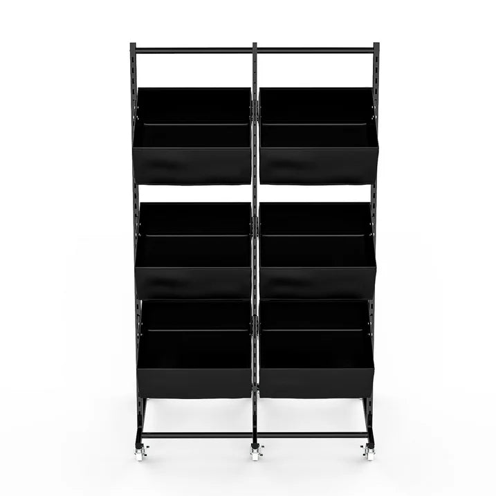 Techvida Fruit Basket Rack Kitchen Pantry Organizers and Storage,Stackable Metal Wire Basket Stand Cart For Fruit Vegetable Snacks Jars Bins Containers Organization,Black