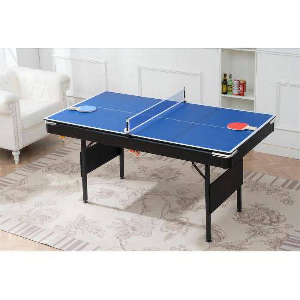 Cheelom 5.5Ft Folding Pool Table 3 in 1 Billiard Table Table Tennis Multifunctional Billiard Table Indoor Game Talbe,Table Games Family Movemen