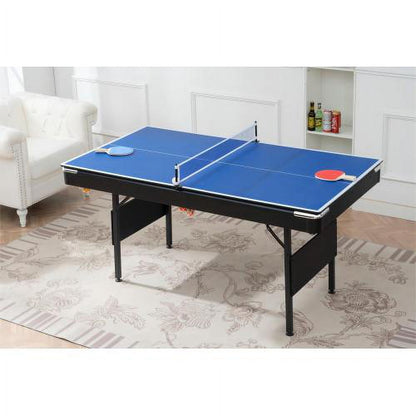 Cheelom 5.5Ft Folding Pool Table 3 in 1 Billiard Table Table Tennis Multifunctional Billiard Table Indoor Game Talbe,Table Games Family Movemen
