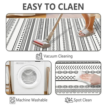 FoxHouse Large Living Room Area Rug 5x7,Modern Non-Slip Floor Carpet, Soft Machine Washable Rugs,Wool Rugs for Bedroom Zebra