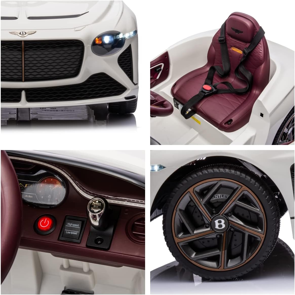 WUBEN Licensed Bentley Mulsanne 12v Electric Kids Ride on Car with 2.4G Remote Control Age 3-6