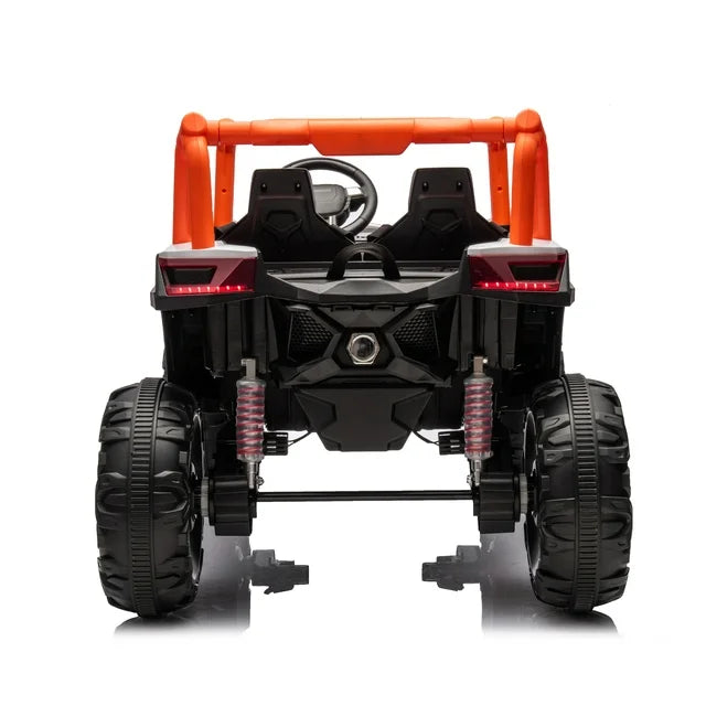 WUBEN 24V XXL 2 Seater Kids Ride on UTV, 4WD Battery Powered Electric Car with Remote Control, Ride On Off-Road Truck for Big Kids with Spring Suspension