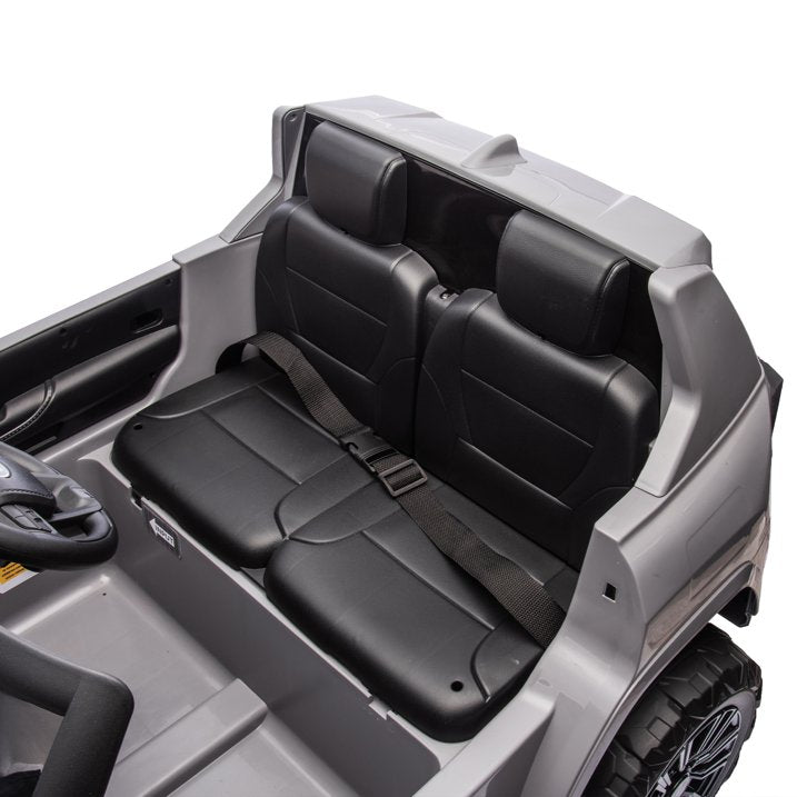 24V Two-seater Ride On Truck for Kids, Licensed LEXUS LX600 Kids Ride On Car with Parents Control,Bluetooth,MP3,Music,Adjustable Volume,Power Display-Silver