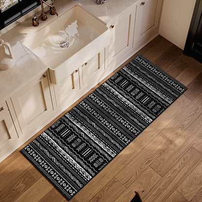 TECHVIDA Kitchen Rug Set 3 Piece,Non Slip Machine Washable Kitchen Mats,Boho Farmhouse Hallway Doormat for Home Decor