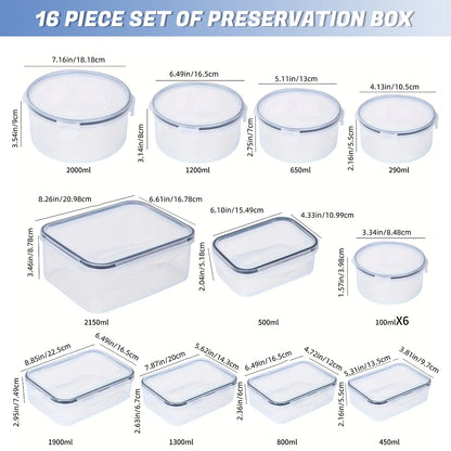 Werseon 16 Pack Airtight Food Storage Containers Set,Cereal Containers,Airtight Containers with Lids