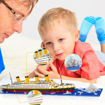 ZOGYMOZ Titanic Micro Mini Building Blocks Set, 1912Pcs Ship Model Building Bricks, 3D Puzzle Sets DIY Educational Toys Gift for Adults and Kids