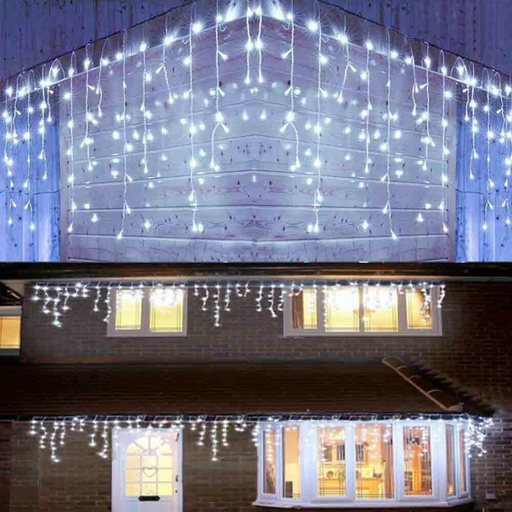 Cheelom 2023 Christmas Lights Outdoor 96 Led Solar Icicle Lights Christmas Decorations Outdoor Indoor Outdoor Wedding Party Patio Christmas Lights Clearance Sale