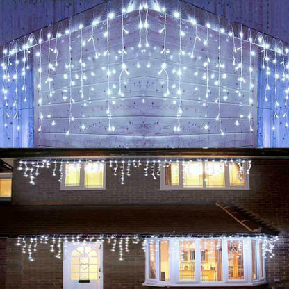 Cheelom 2023 Christmas Lights Outdoor 96 Led Solar Icicle Lights Christmas Decorations Outdoor Indoor Outdoor Wedding Party Patio Christmas Lights Clearance Sale