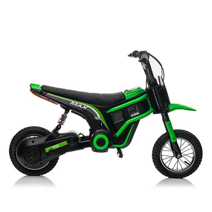 HNH 24V 350W Electric Dirt Bike Ride on Toy Motorcycle for Kids Age for 6-12, 14Mph, 2 Speeds, Hand-Operated Dual Brakes, Twist Grip Throttle，MP3