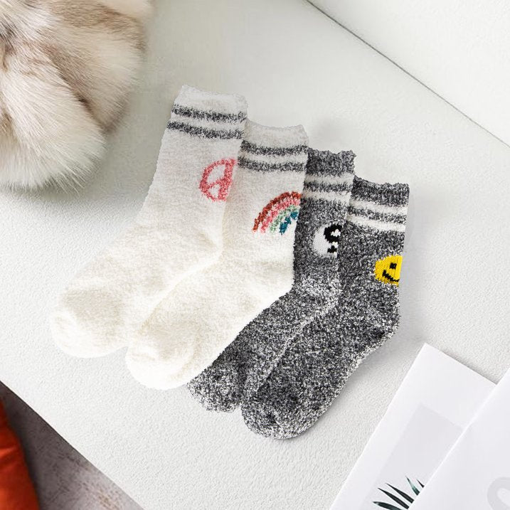 YOMYM Fuzzy Socks for Women Socks Sleep Winter Fluffy Socks