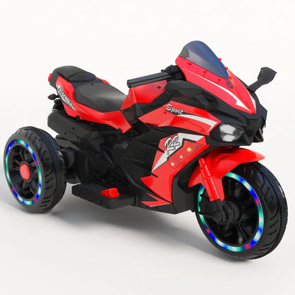 Zogymoz 12V Ride on Motorcycle for Kids, Battery Powered Motorcycle Toy with Bluetooth, Music, Light