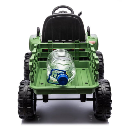 HNH 24V Ride on Toy,Kids Ride On Tractor with Trailer & Remote,Electric Car Toy with Bluetooth