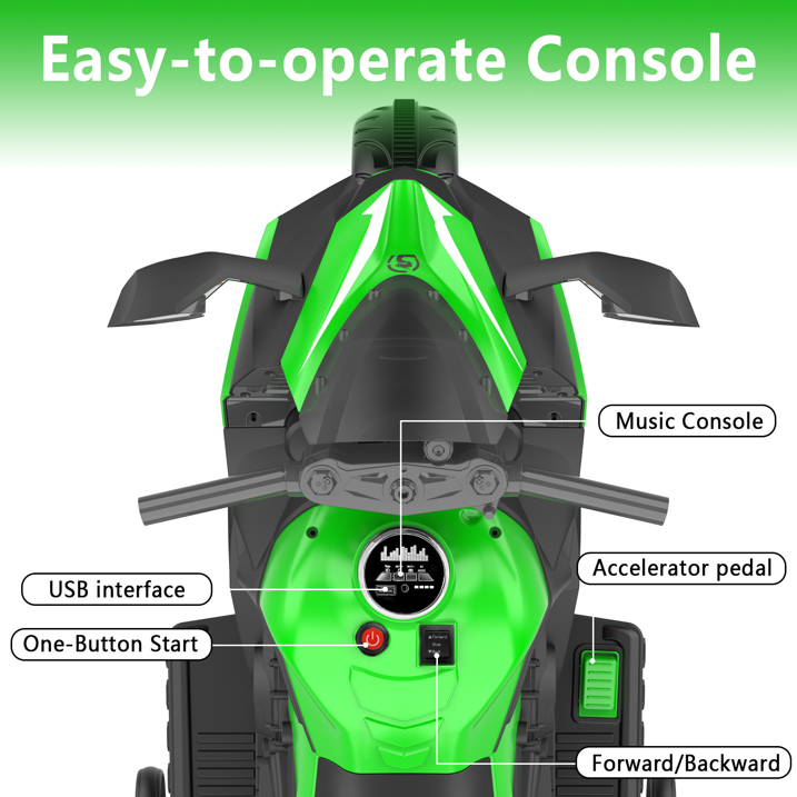 ProToys Motorcycle for Kids 3-5,Battery Ride on Toy,12V Kids Motorcycle with Remote Control
