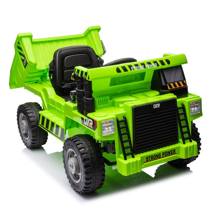 HNH 12V Ride on Toys,Kids Ride on Dump Truck with Extra Shovel,Electric Dump Bed,Music, Lights, Ideal Gift for Children