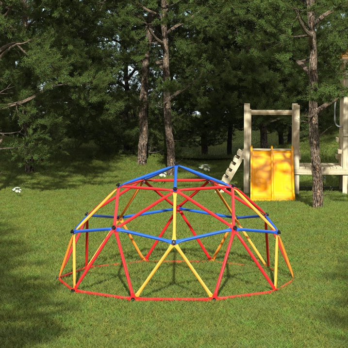 ZOGYMOZ Climbing Dome, Outdoor Climbing Toys for Kids, Jungle Gym for Kids Ages 4-8, 7 FT Play Structure for Playground Climbers, Steel Frame Climbing Structures, 500lbs Capacity