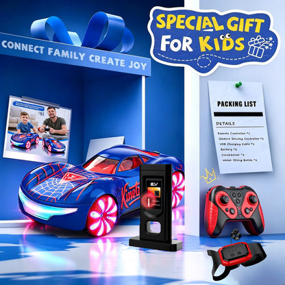 Gesture Sensing Remote Control Stunt Car, Spider RC Cars Toy for Kids, With Light Spray & Sound, 360° Rotate, Birthday Gifts for Boys Girls 4-12