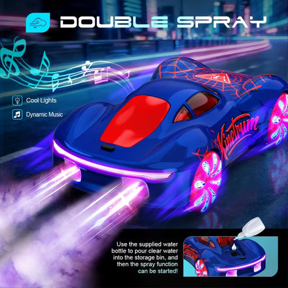 Gesture Sensing Remote Control Stunt Car, Spider RC Cars Toy for Kids, With Light Spray & Sound, 360° Rotate, Birthday Gifts for Boys Girls 4-12