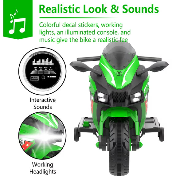 ProToys Motorcycle for Kids 3-5,Battery Ride on Toy,12V Kids Motorcycle with Remote Control