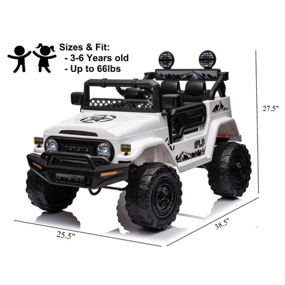 12V Toyota Ride on Car for Kids,Electric Kids Toys Truck with Remote Control,6-8 years old
