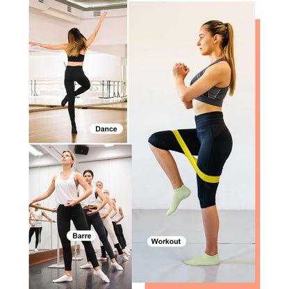 YOMYM 6 Pairs Pilates Socks with Grips for Yoga, Barefoot, Ballet, Barre, Hospital Non Slip Anti Skid Socks for Women and Men
