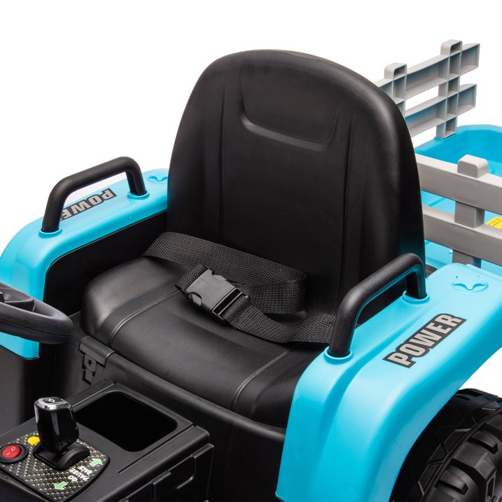 HNH 24V Ride on Toy,Kids Ride On Tractor with Trailer & Remote,Electric Car Toy with Bluetooth