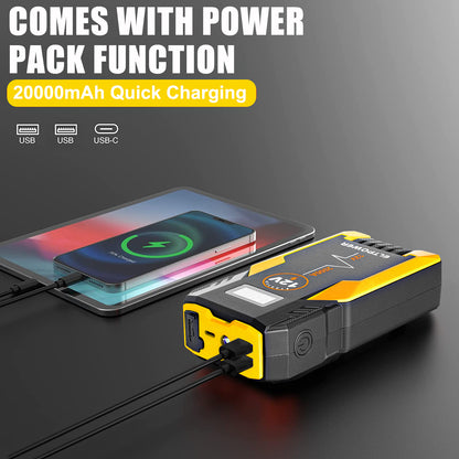 ELTPOWER 2000A Car Jump Starter,Portable Jumpstart Starters,20000mAh 12V Battery Jump Starter, (up to 8.0L Gas),Battery Booster Power Pack, Auto Jump Box with LED Light