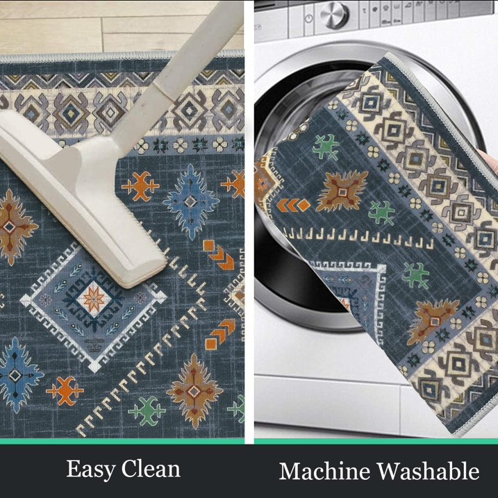 TECHVIDA Boho Kitchen Rug Sets 3 Piece with Runner Non Slip Kitchen Rugs and Mats Washable Kitchen Mats for Floor Thick Kitchen Floor Mat Carpet Runner Rugs for Hallway Laundry Holiday Decor