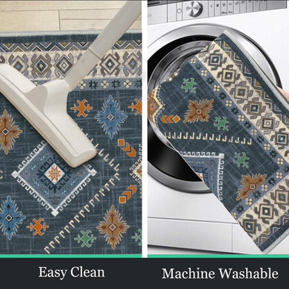 TECHVIDA Boho Kitchen Rug Sets 3 Piece with Runner Non Slip Kitchen Rugs and Mats Washable Kitchen Mats for Floor Thick Kitchen Floor Mat Carpet Runner Rugs for Hallway Laundry Holiday Decor
