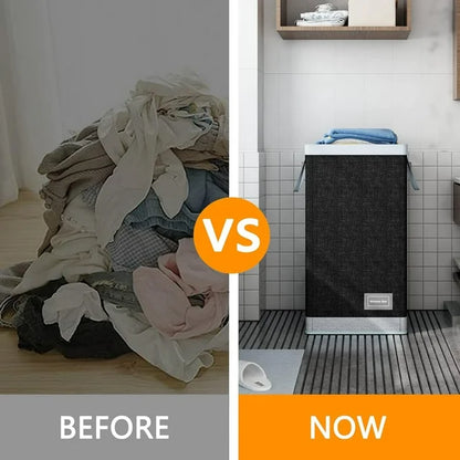 Werseon Laundry Hamper 100L Collapsible Large Laundry Baskets with Lid, Dirty Clothes Hamper Laundry Bin Organizer for Laundry Room Bedroom
