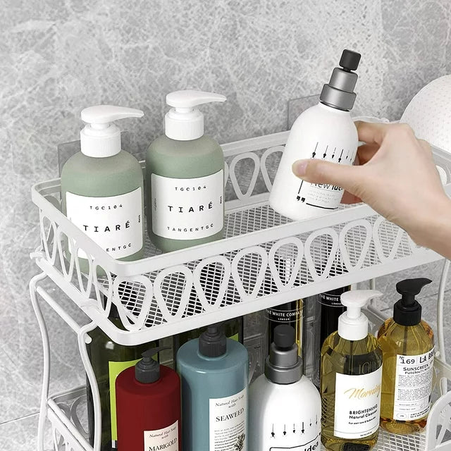 Werseon 2-Tier Over The Toilet Storage shelf, Bathroom Organizers and Storage Basket, Organizer Basket for Bathroom