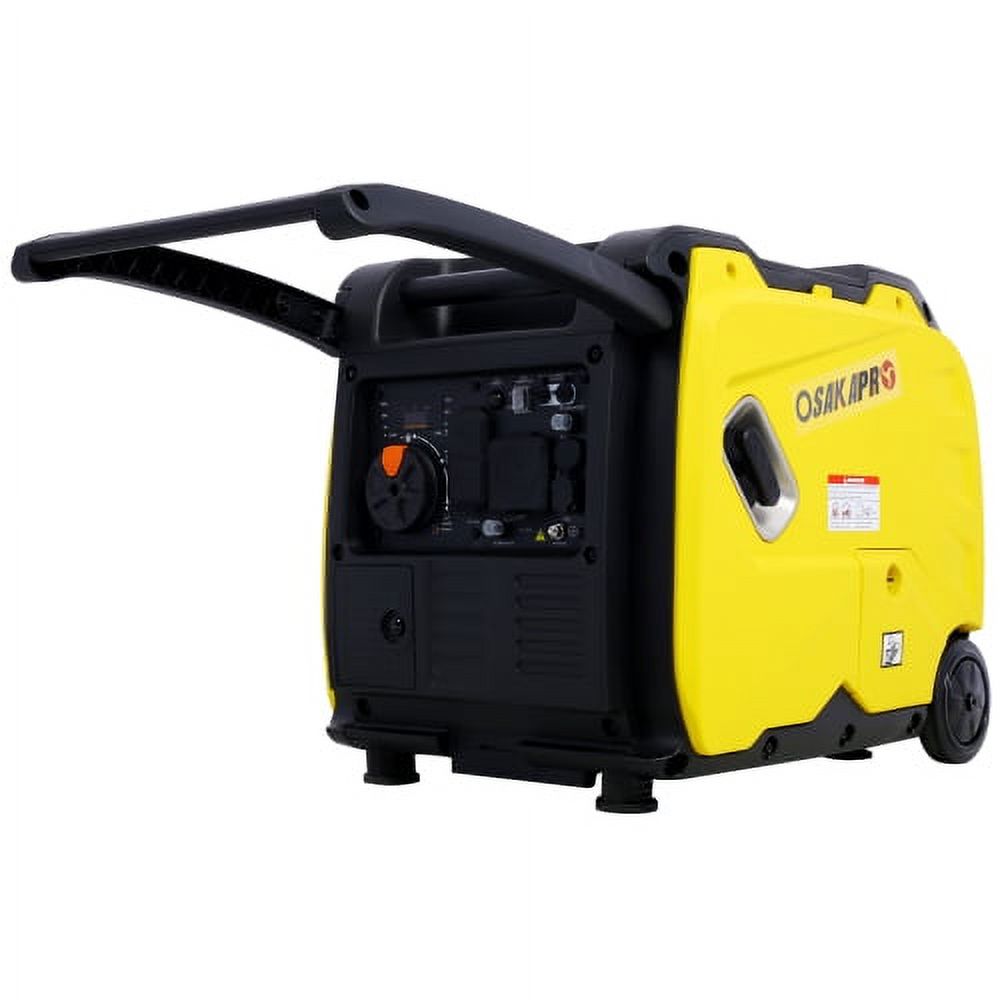 ELTPOWER Super quiet Inverter Generator 4500w portable generator electric start foldable handle with wheel 212cc Yellow