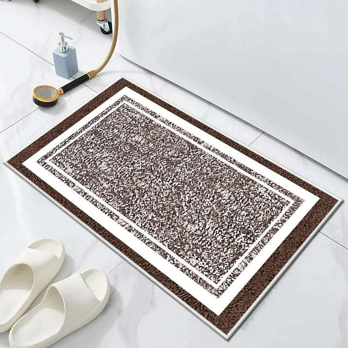 TECHVIDA Bathroom Rugs 3pcs Set,Non-Slip Ultra Soft Bath Rugs,Machine Washable,Water Absorbent,Dark Brown