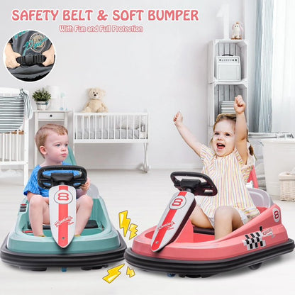 HNH 6V Bumper Car for Toddlers with Remote Control, Ride on Electric Go Kart for Kids, Electric Ride on Toys for Kids, Music Play, Lights
