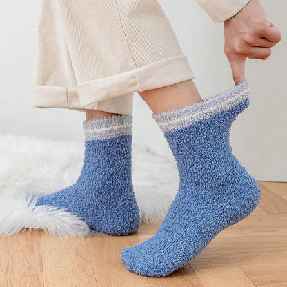 YOMYM Womens Socks Winter Warm Socks Cozy Crew Soft Fluzzy Socks for Women