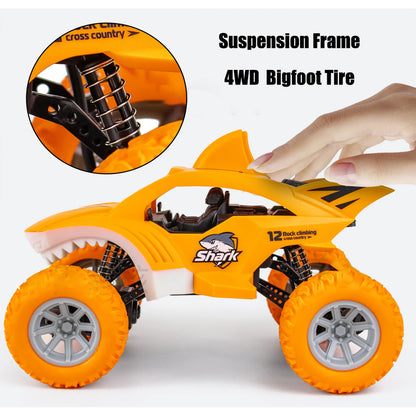 YOMYM Remote Control Car 2.4GHz All Terrain Monster Truck Shark Car Toy with Light Kids Toys for Boys and Girls Ages 4 and up