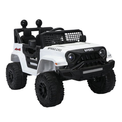 WUBEN 12V Kids Ride on Truck Battery Powered Ride on Toy Car with Remote,Spring Suspension White