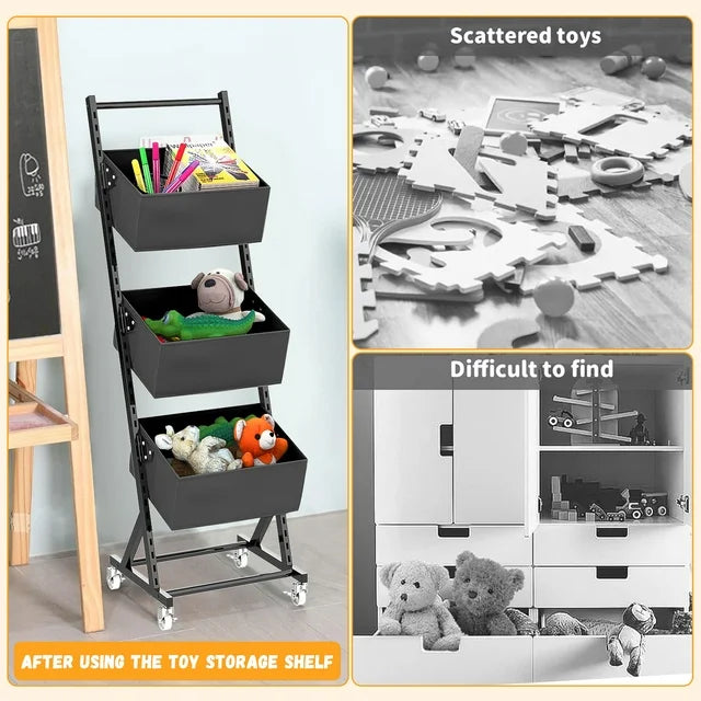 Techvida Laundry Sorters Laundry Hamper Metal Cart Adult Removable Storage Sorter Bags for Laundry Room Organization