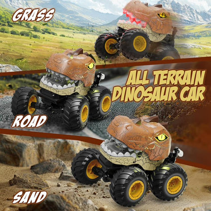 Dinosaur Remote Control Car, Monster Truck Toys with Spray, 360°Rotating Stunt Toys Cars with Lights and Sound, Monster Truck Rechargeable Toys for 3-12 Year Boys & Girls