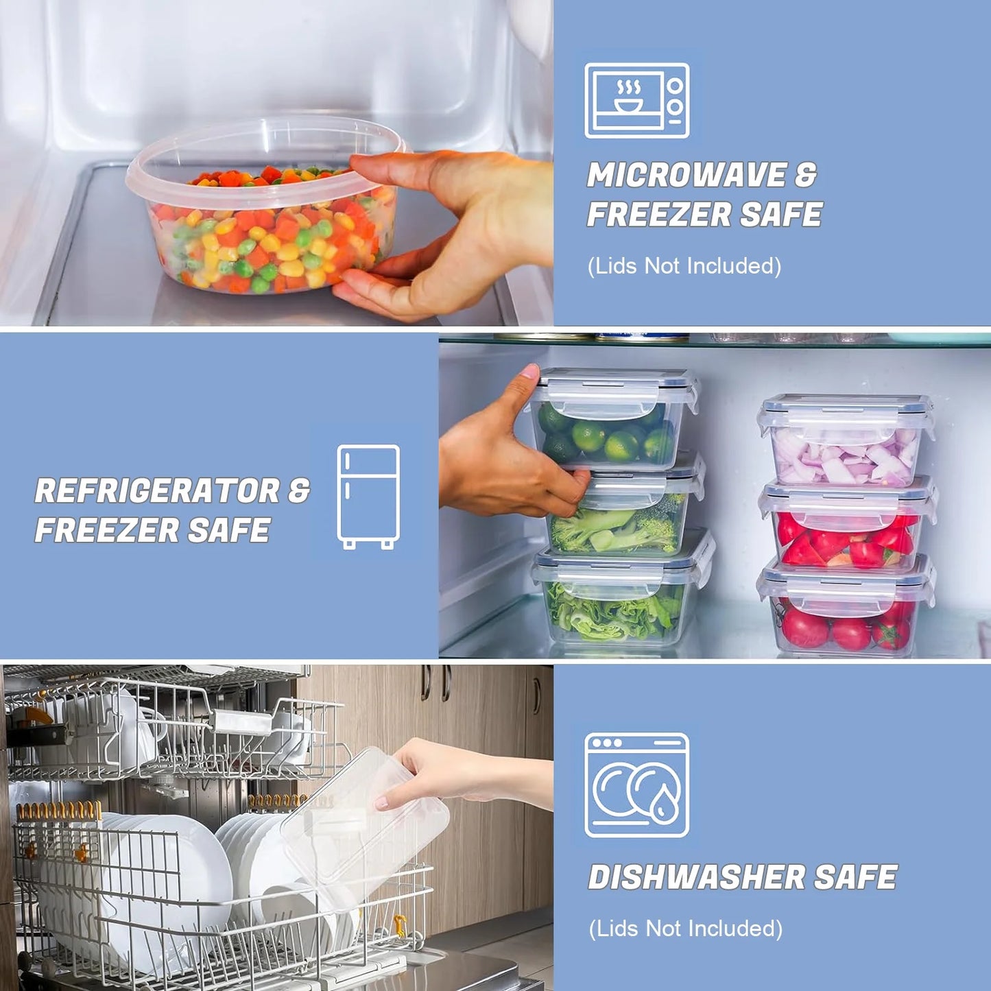 Werseon 24 Pack Airtight Food Storage Containers Set with Lids, Plastic Leak-proof Canisters for Cereal Flour Sugar,BPA Free Leak Proof Plastic Lunch Boxes(Labels & Marker)