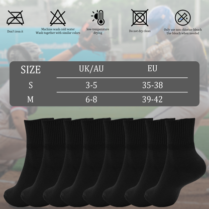 YOMYM Women Crew Socks, Soft Cotton Dress Socks Pack Athletic Socks for Women, Size 5-9, 10 Pairs