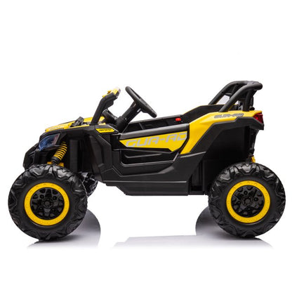 WUBEN 12V Ride on Toys, Battery Powered Electric UTV with Remote Control,Kids Electric Car with 3-Point Safety Harness, Ride on Truck Car for Boys Girls