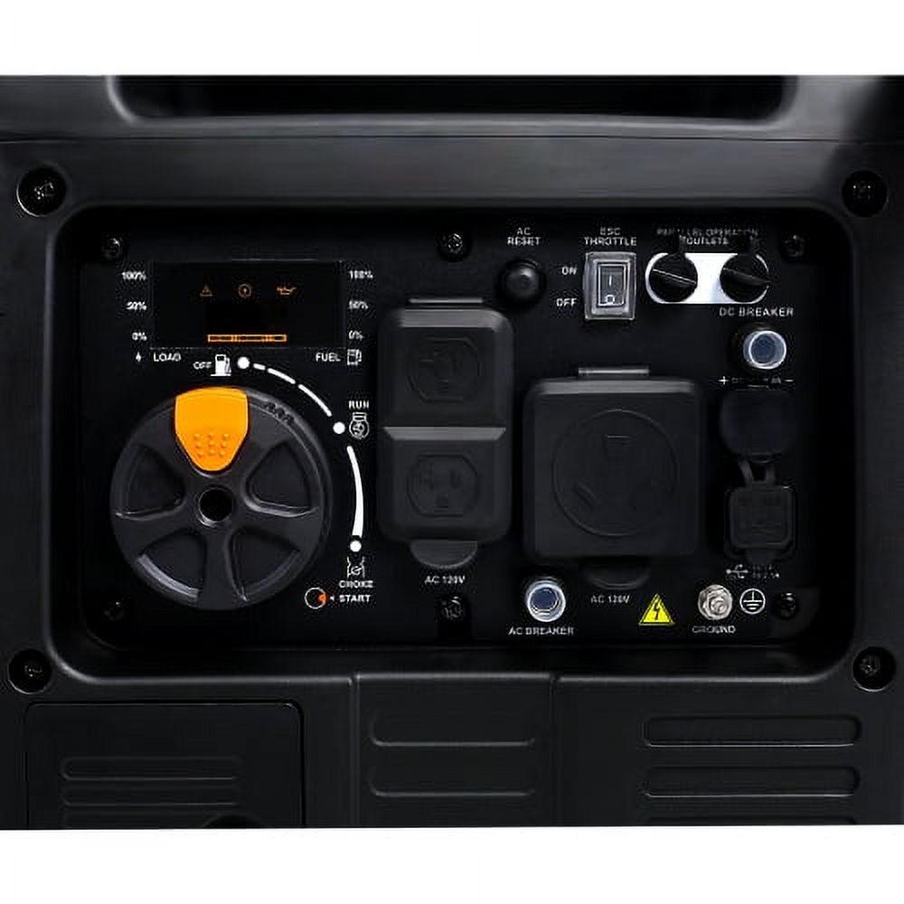 ELTPOWER Super quiet Inverter Generator 4500w portable generator electric start foldable handle with wheel 212cc Yellow