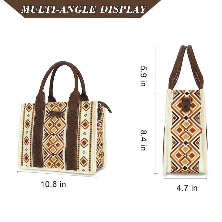 HONGLONG Handbag for Women,Vintage Print Women's Shoulder Bags Purse,Ladies Travel Tote Bags Boho Style-Warm yellow