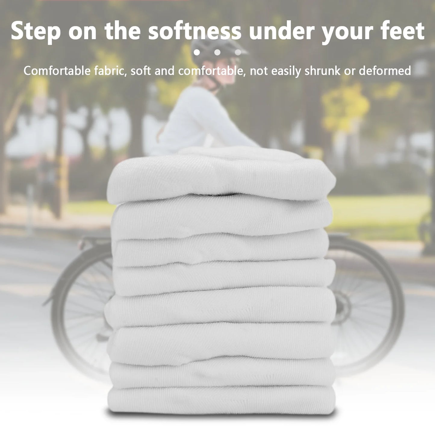 YOMYM 8 Pairs Casual Cotton Crew Socks for Women and Men, Athletic Casual Work Crew Socks, White
