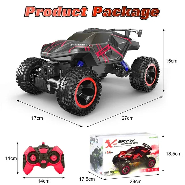 HNH 1:16 All Terrain RC Car,High Speed off-Road Monster Truck with Spray Function,20+ Km/h Remote Control Car for Child