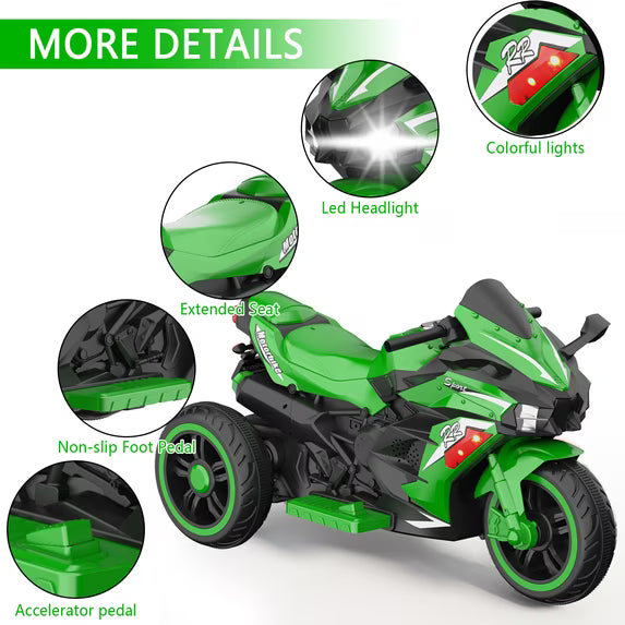 ProToys 12V Kids Motorcycle with Remote Control,Electric Motorbike Ride on Toy,Motorcycle for Kids 3-6 Years Old