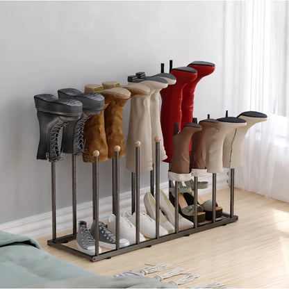 Werseon Boot Rack Organizer for 8 Pairs, Metal Shoe Rack Boot Organizer Shoe Storage Fit for Tall Boots (Upgrade)