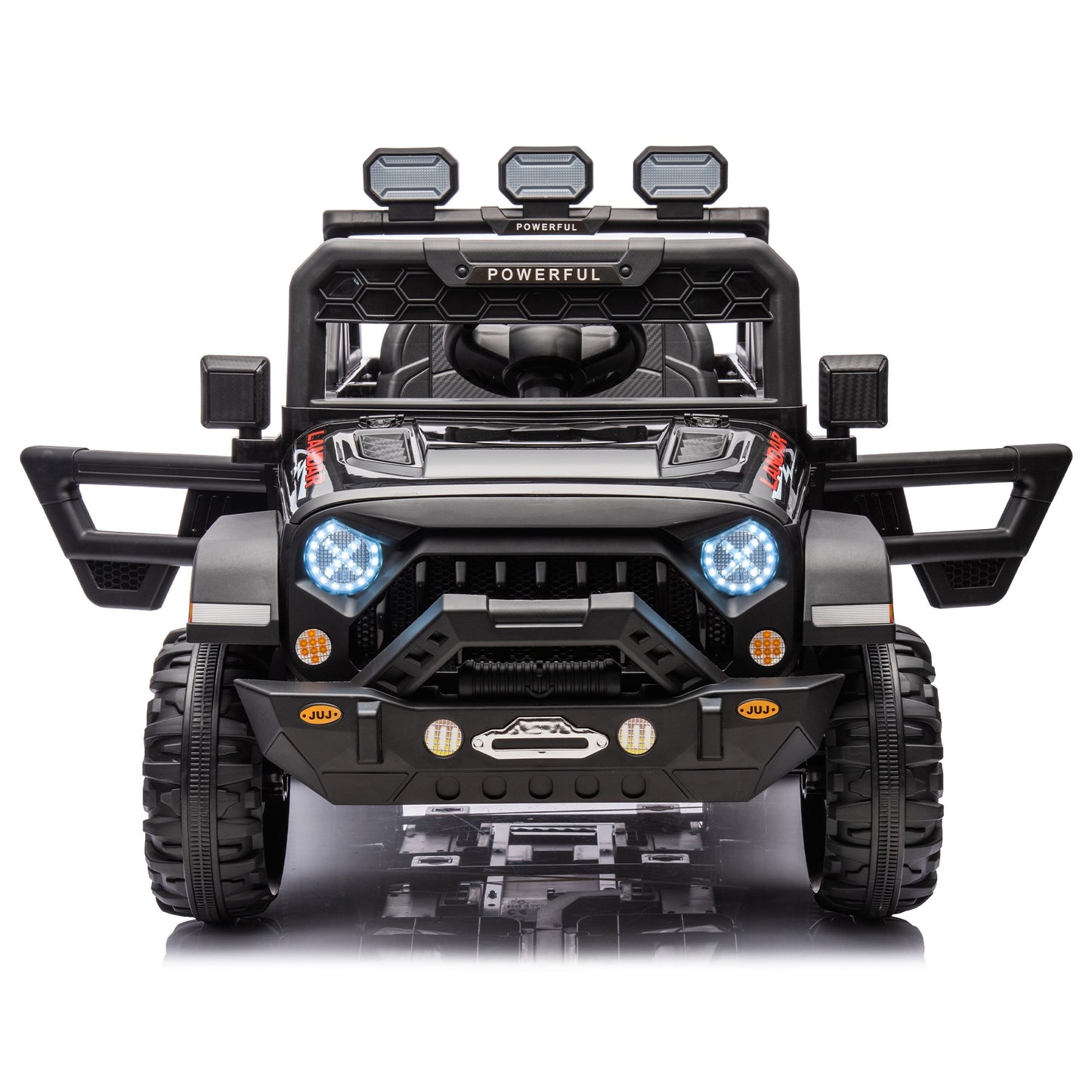 24V Ride on Large PickUp Truck Car for Kids,Ride On 4WD Toys with Remote Control,Black,3-8 years old